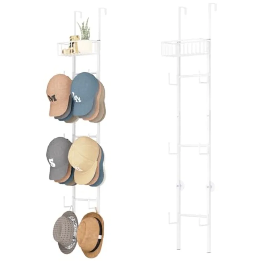 Over Door Hat Rack - s Wall Mounted Hat Holder with 6 Hooks and Metal Basket Design Baseball Cap Organizer Storage Up to 3 Caps
Over Door Hat Rack - s Wall Mounted Hat Holder with 6 Hooks and Metal Basket Design Baseball Cap Organizer Storage Up to 3 Caps