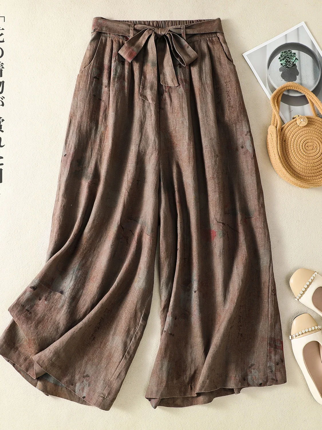 Artistic Vintage Print Loose Wide Leg Pants Women's New 2026 Summer Cotton Linen Straight Leg Pants Nine Points Casual Skirt ...
Artistic Vintage Print Loose Wide Leg Pants Women's New 2026 Summer Cotton Linen Straight Leg Pants Nine Points Casual Skirt ...