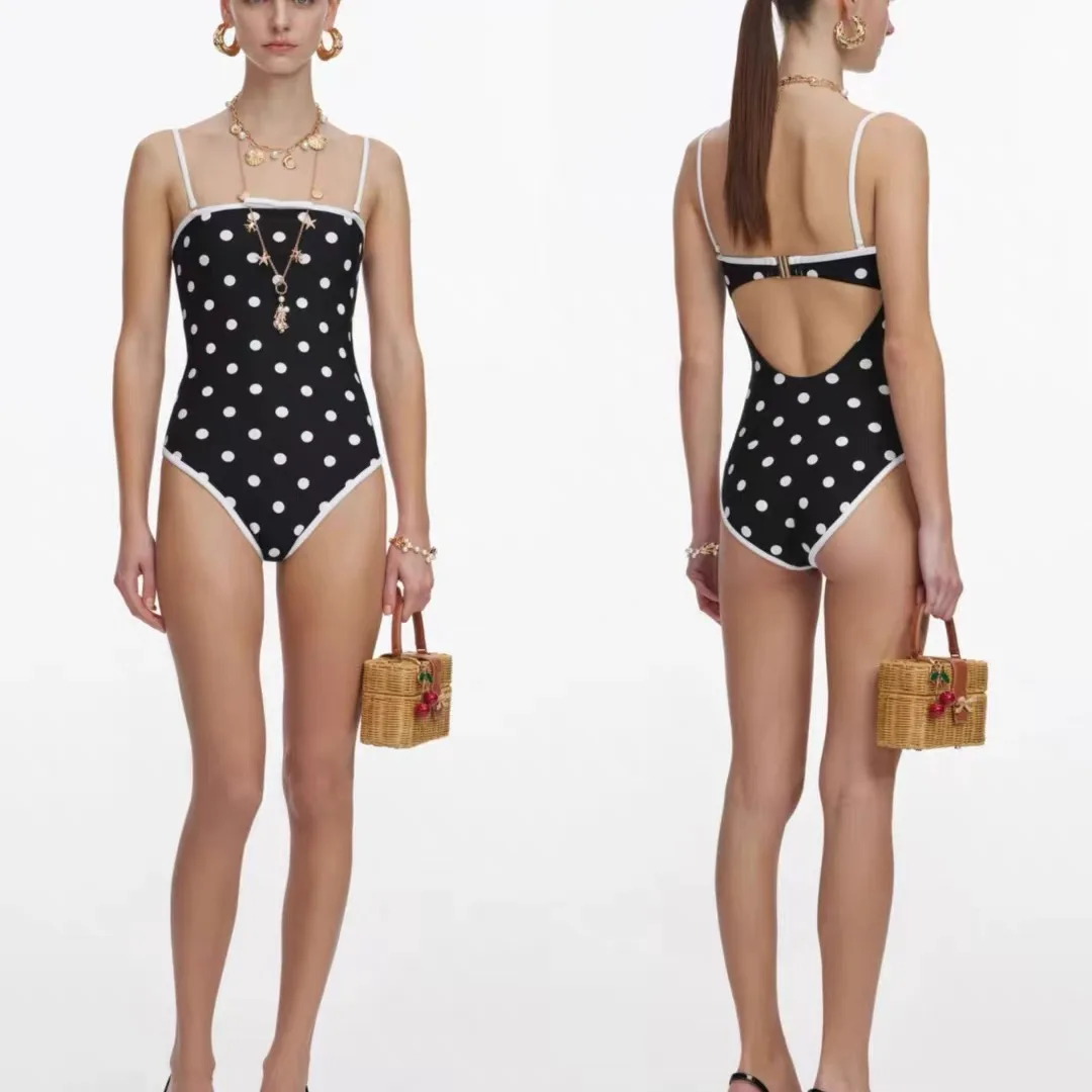 Women Black polka dot sexy fashion camisole swimsuit
Women Black polka dot sexy fashion camisole swimsuit