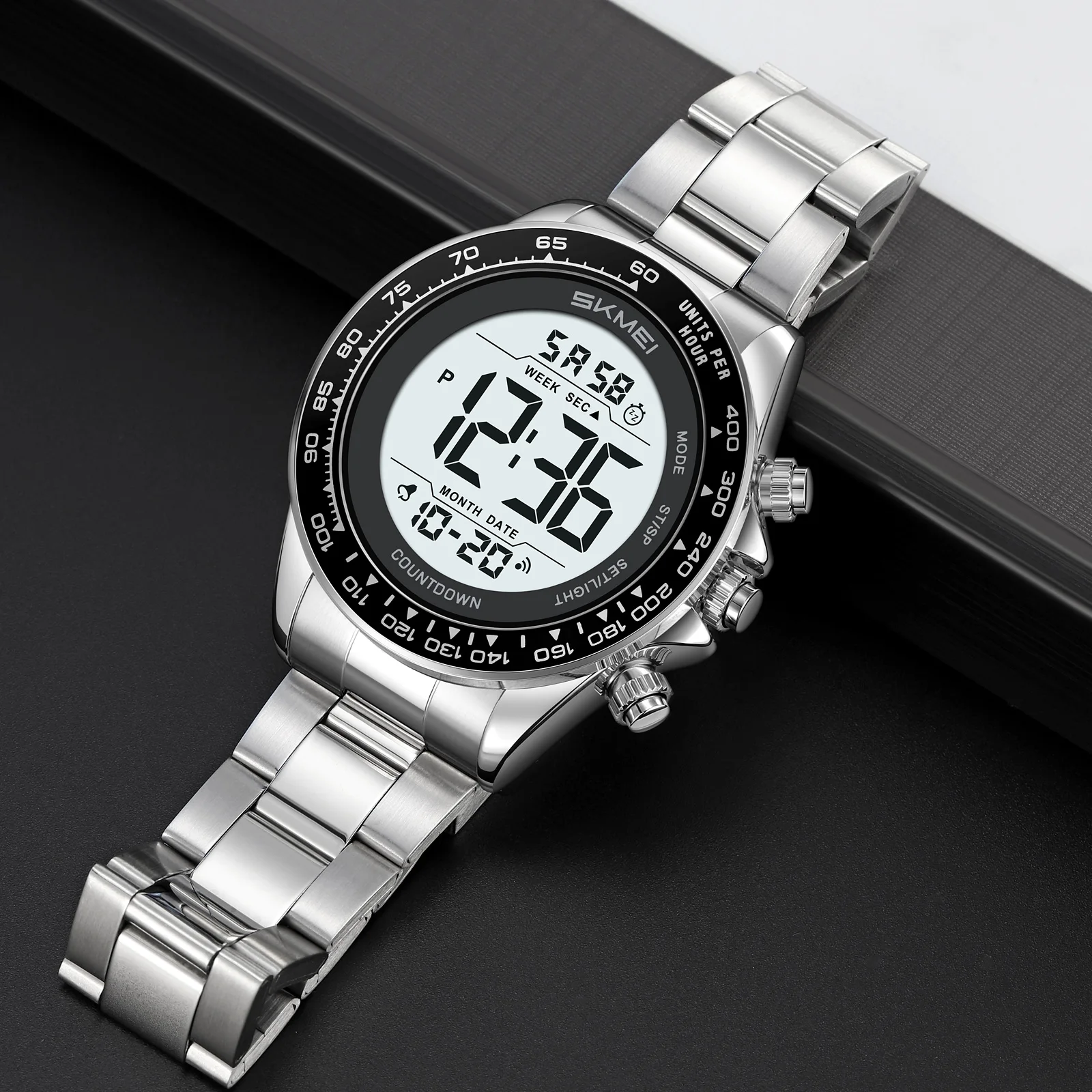 SKMEI 2659 Digital Electronic Watch Fashion Waterproof Wristwatch Business EL Light Countdown Timer For Festival Birthday Gift
SKMEI 2659 Digital Electronic Watch Fashion Waterproof Wristwatch Business EL Light Countdown Timer For Festival Birthday Gift