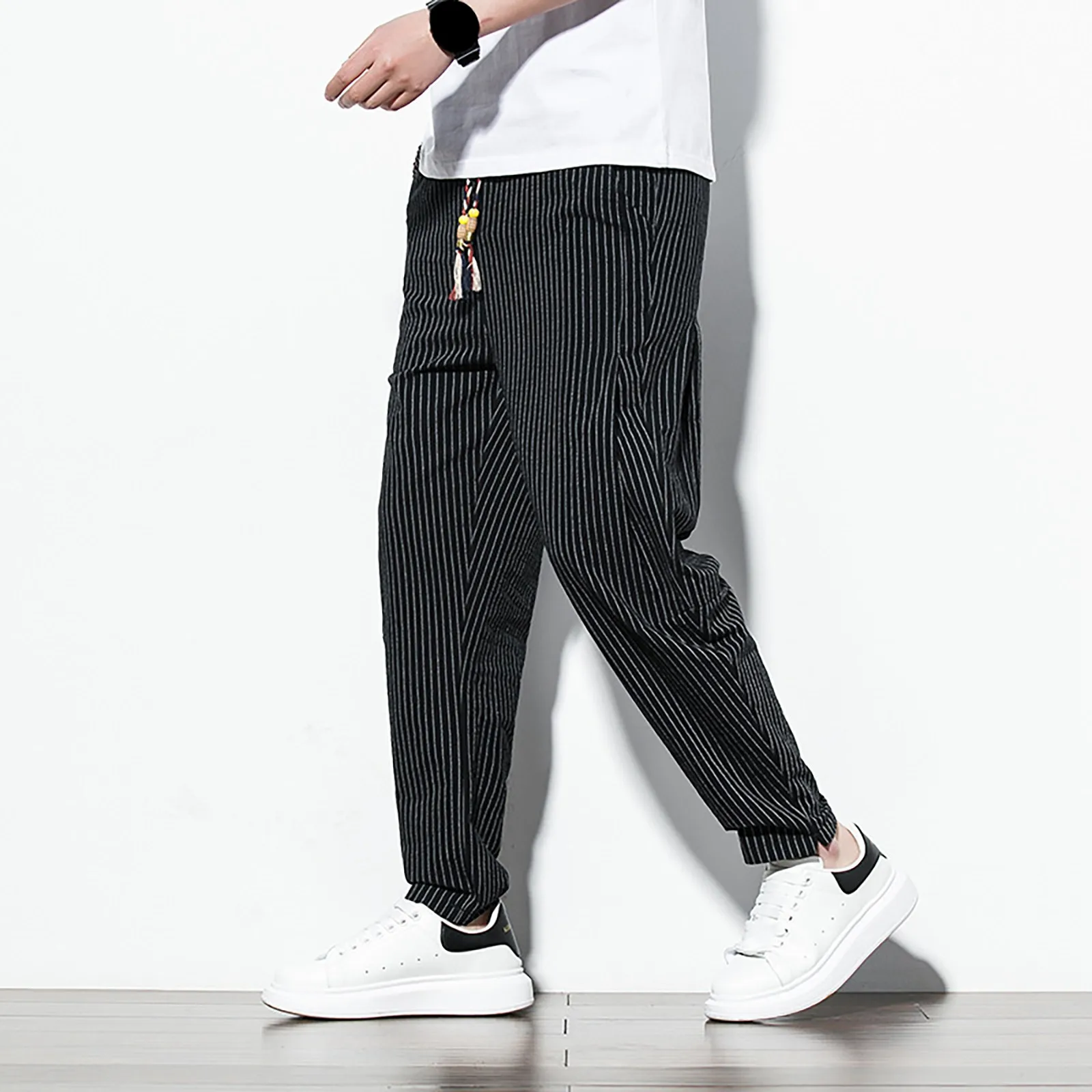 Men Drawstring Striped Casual Pants Breathable Pencil Pants Fashion Trousers Four Seasons Fashion Versatile Comfortable Pants
Men Drawstring Striped Casual Pants Breathable Pencil Pants Fashion Trousers Four Seasons Fashion Versatile Comfortable Pants