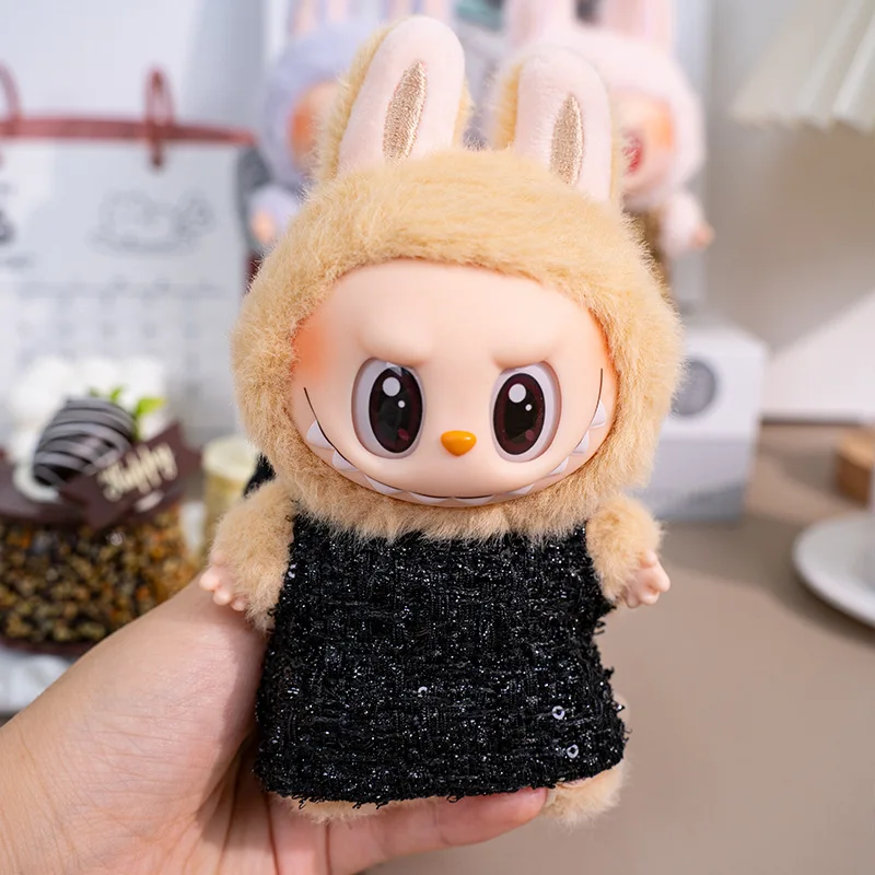 Labubu 1st-3rd Gen Bunny Ear Outfit Set Tweed Dress Styles In Beige/Black/Pink/Purple For 15/17cm Dolls
Labubu 1st-3rd Gen Bunny Ear Outfit Set Tweed Dress Styles In Beige/Black/Pink/Purple For 15/17cm Dolls