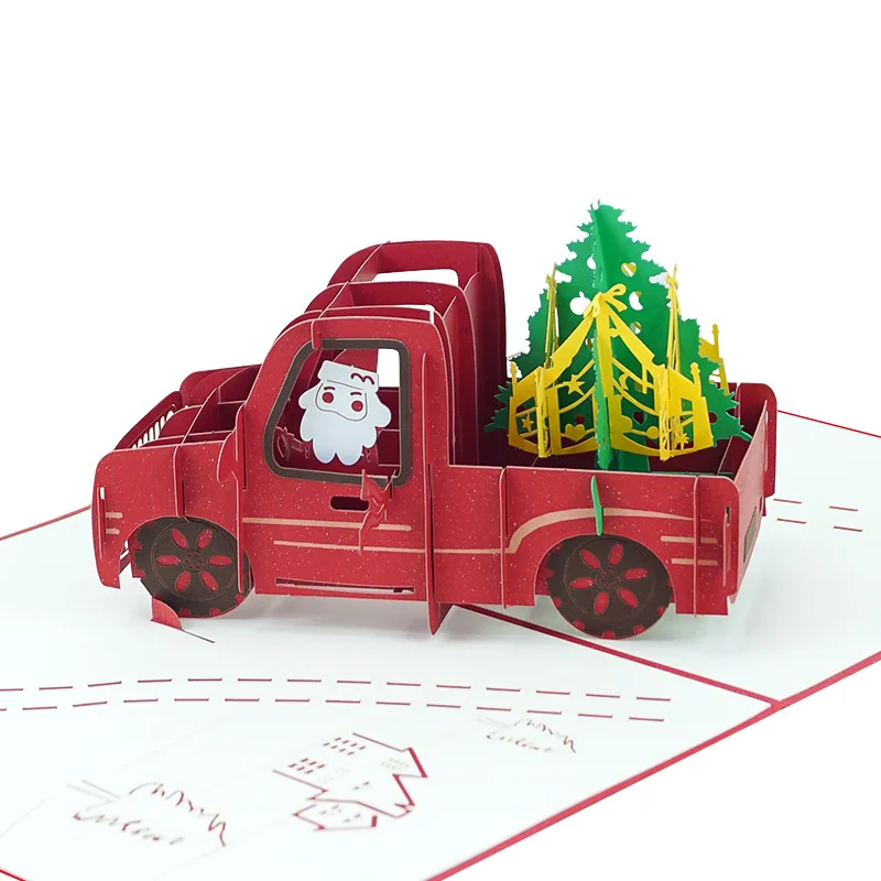 The New Hot Selling Christmas Greeting Card 3D Three-dimensional Creative Christmas Car Tree Handmade Paper Carved Card
The New Hot Selling Christmas Greeting Card 3D Three-dimensional Creative Christmas Car Tree Handmade Paper Carved Card