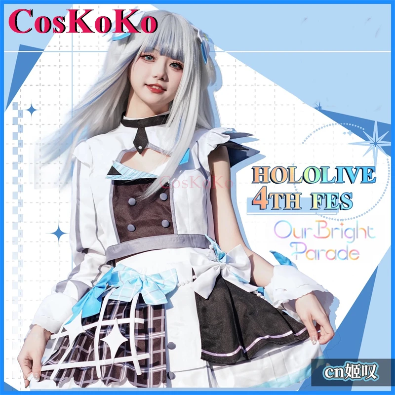 CosKoKo Gawr Gura Косплей Аниме VTuber Hololive 4-й костюм милая милая униформа платье женская одежда для ролевых игр на Хэллоуин
CosKoKo Gawr Gura Косплей Аниме VTuber Hololive 4-й костюм милая милая униформа платье женская одежда для ролевых игр на Хэллоуин