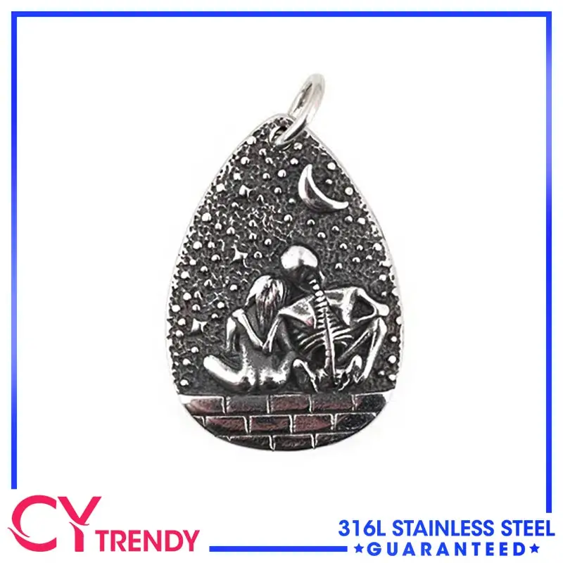 European and American Personality Droplet Shaped Stainless Steel Necklace, Life and Death Love Dominant Sweater Chain
European and American Personality Droplet Shaped Stainless Steel Necklace, Life and Death Love Dominant Sweater Chain