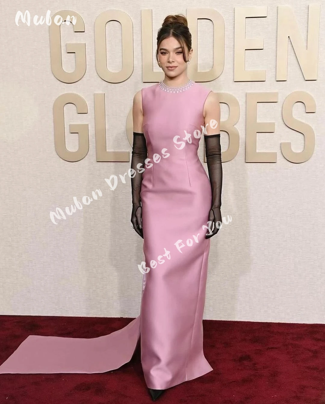 Beaded Satin Sleeveless Evening Dresses 2024 Bow Backless Long Tail Back Slit Formal Occasion Prom Dress Celebrity Party Gown
Beaded Satin Sleeveless Evening Dresses 2024 Bow Backless Long Tail Back Slit Formal Occasion Prom Dress Celebrity Party Gown