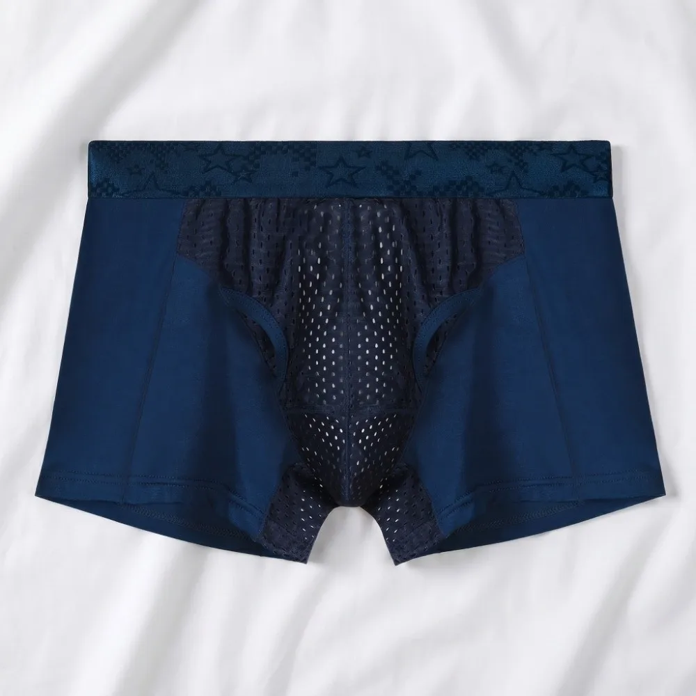 Quick-Drying Men's Mesh Boxer Briefs Separation Four-Way Stretch Male Ice Silk Panties Thin Mesh Lingerie Shorts Flat Underpants
Quick-Drying Men's Mesh Boxer Briefs Separation Four-Way Stretch Male Ice Silk Panties Thin Mesh Lingerie Shorts Flat Underpants