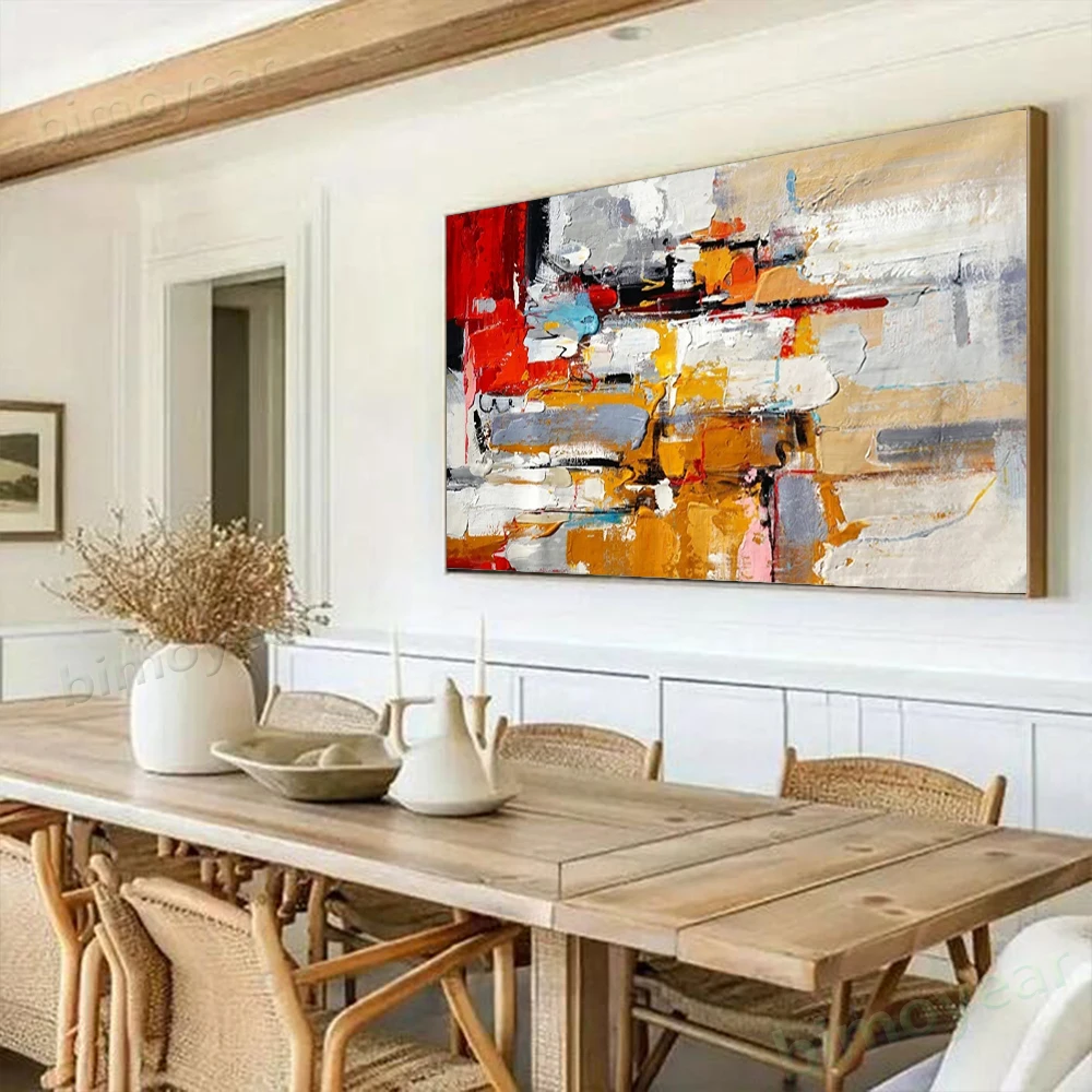 100% Hand Painted Abstract Oil Painting Red, yellow, gray Wall Art Picture On Canvas Mural For Living Room Home Decor Paint gift
100% Hand Painted Abstract Oil Painting Red, yellow, gray Wall Art Picture On Canvas Mural For Living Room Home Decor Paint gift