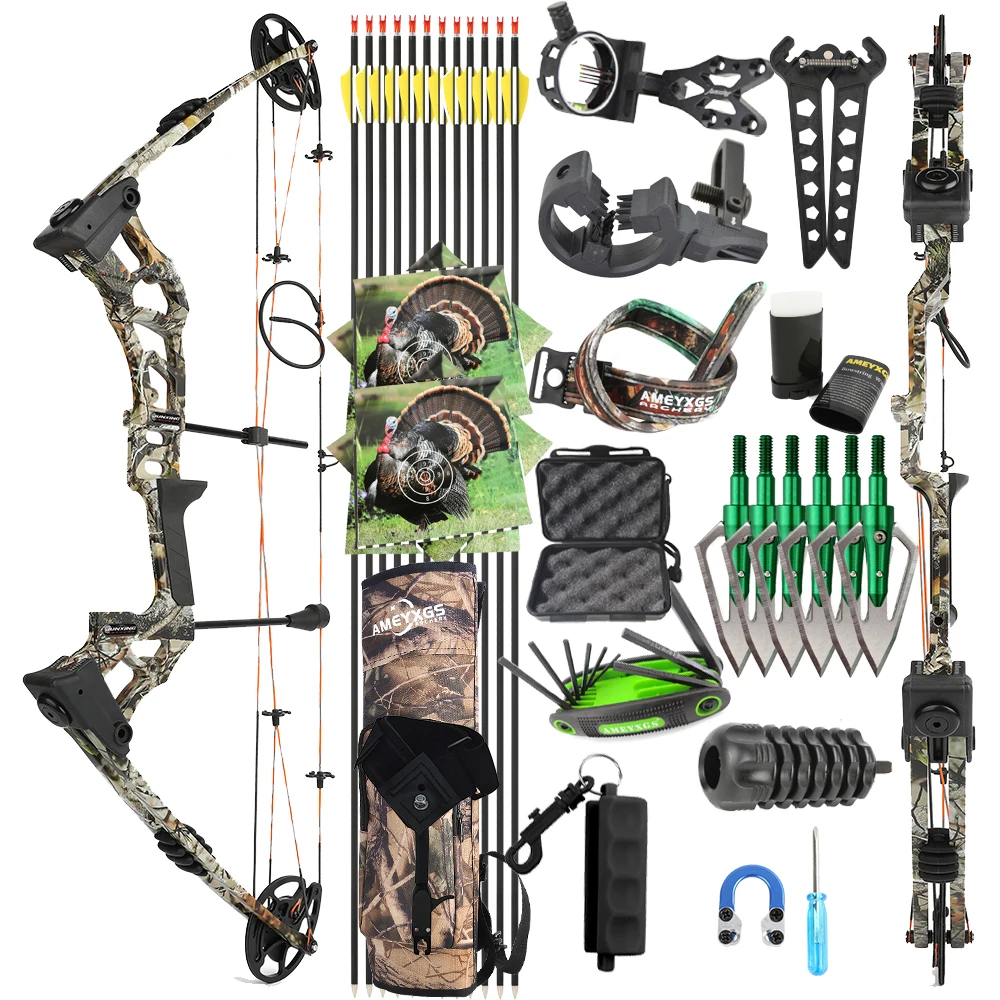 0-70lbs Compound Bow Arrows Kit Adjustable 320fps Let-off 80% for Adults Arcehry Bow Outdoor Shooting Hunting Target Sports
0-70lbs Compound Bow Arrows Kit Adjustable 320fps Let-off 80% for Adults Arcehry Bow Outdoor Shooting Hunting Target Sports