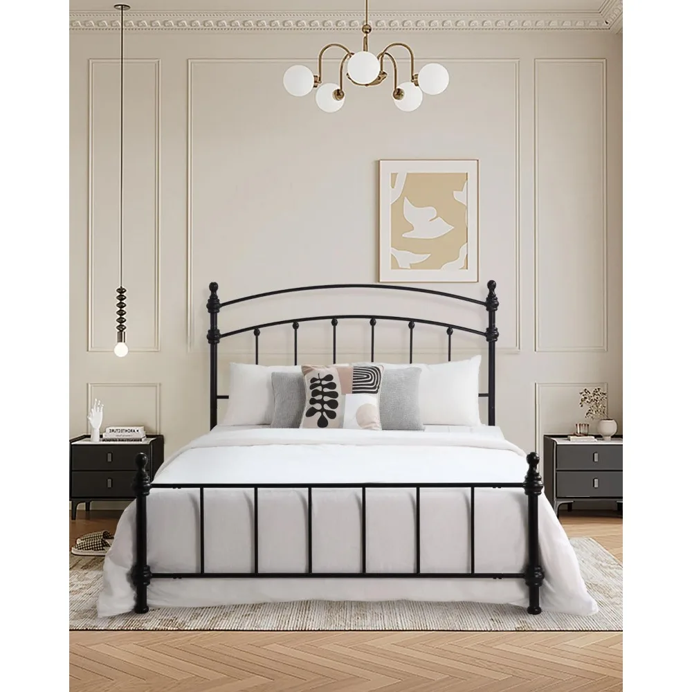 Metal Platform Bed Frame With Arched Headboard, Sturdy Heavy Duty Queen Size Bed Frames, Retro Luxury Roman Column,
Metal Platform Bed Frame With Arched Headboard, Sturdy Heavy Duty Queen Size Bed Frames, Retro Luxury Roman Column,