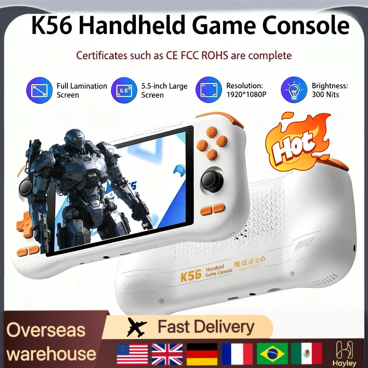 Popular KINHANK K56 Portable Game Console 5000mAh 5.5-inch Touchscreen Supports 50 Emulators (PS1/PSP/DC/SS) Android 14 WIFI New
Popular KINHANK K56 Portable Game Console 5000mAh 5.5-inch Touchscreen Supports 50 Emulators (PS1/PSP/DC/SS) Android 14 WIFI New