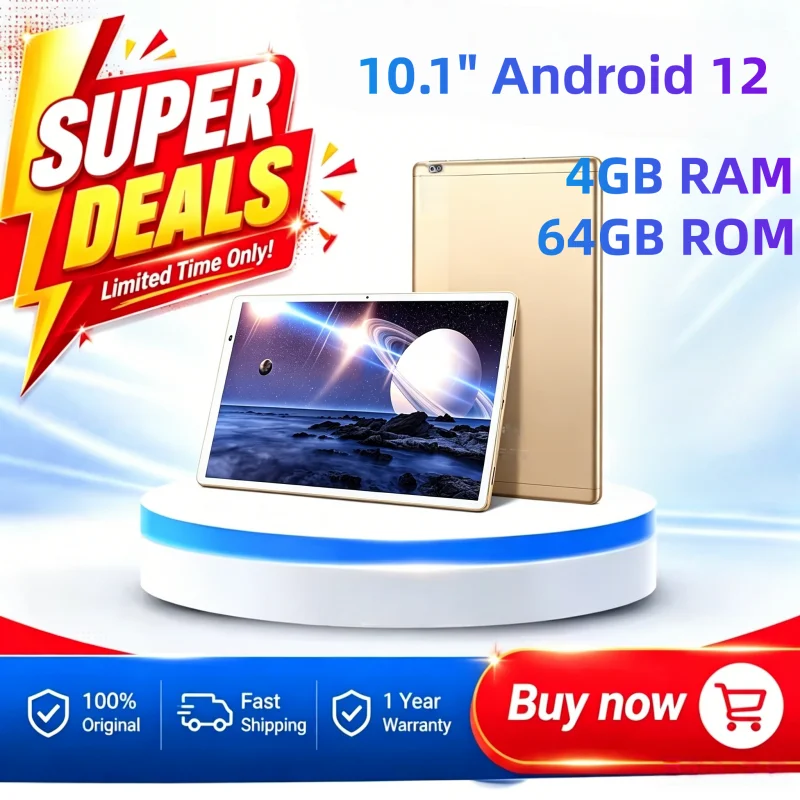 Octa-Core 10.1" HD IPS Android 12 Tablet PC 4GB+64GB WIFI Bluetooth 5.0 1280*800 IPS 8000mAh UNISOC T310 Processor Type-C Q3
Octa-Core 10.1" HD IPS Android 12 Tablet PC 4GB+64GB WIFI Bluetooth 5.0 1280*800 IPS 8000mAh UNISOC T310 Processor Type-C Q3