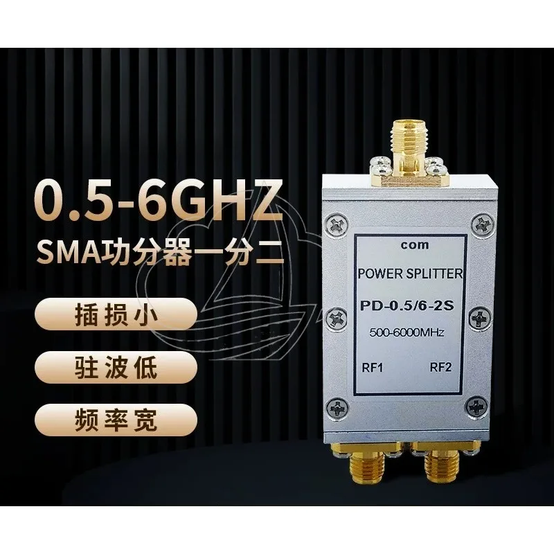2-Way SMA RF Power Divider 0.5-6GHz Splitter Combiner for 2.4G 5.8G WiFi Signal Distribution
2-Way SMA RF Power Divider 0.5-6GHz Splitter Combiner for 2.4G 5.8G WiFi Signal Distribution