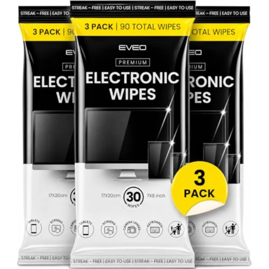 Electronic Wipes Screen Cleaner - Screen Wipes TV Screen Cleaner Wipes, Computer Screen Wipes, Laptop Screen Cleaner, ipad and
Electronic Wipes Screen Cleaner - Screen Wipes TV Screen Cleaner Wipes, Computer Screen Wipes, Laptop Screen Cleaner, ipad and