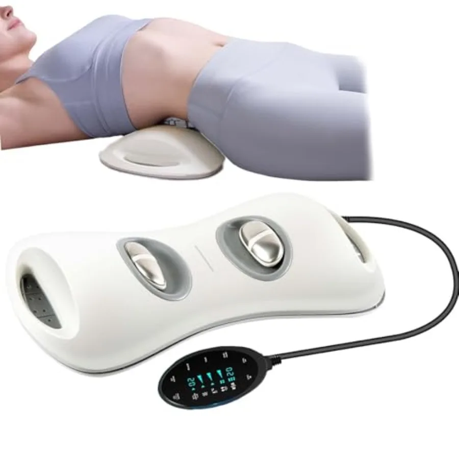 Electric Lumbar Traction Device for Home Use, Metal Massage Head, Black, Dynamic Airbag Traction with 20-Level Electrotherapy,
Electric Lumbar Traction Device for Home Use, Metal Massage Head, Black, Dynamic Airbag Traction with 20-Level Electrotherapy,