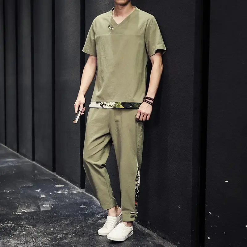 Sweatpants T-shirts Pants Suits for Men Cotton Two Piece Set Korean Style 2025 Slim Fit Aesthetic Baggy Kpop Man Trousers Sets
Sweatpants T-shirts Pants Suits for Men Cotton Two Piece Set Korean Style 2025 Slim Fit Aesthetic Baggy Kpop Man Trousers Sets