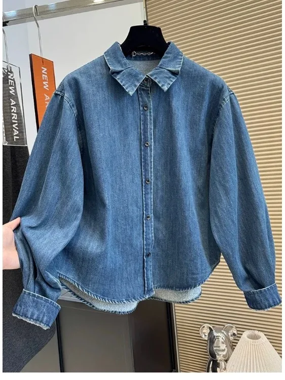 Authentic Folded Collar Denim irt Lightweight Loose Long Sve Spring 2026 Women's Classic Sle Resistant to Deformation
Authentic Folded Collar Denim irt Lightweight Loose Long Sve Spring 2026 Women's Classic Sle Resistant to Deformation