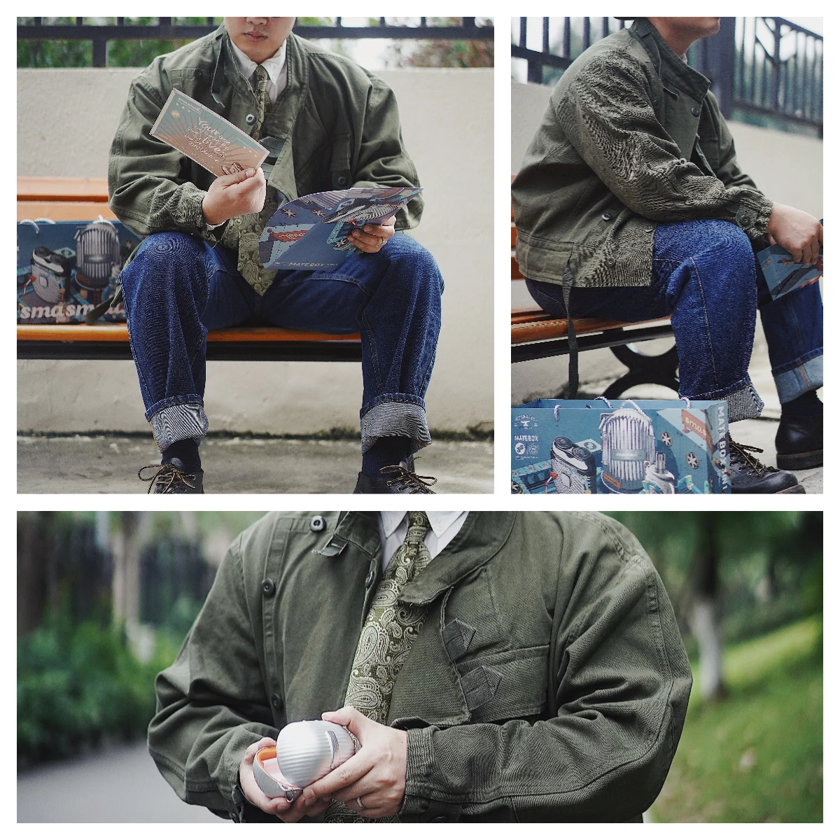Maden Retro 16oz Canvas Swedish Motorcycle Green Jacket Pocket Bomber Jacket Casual Hunting Work Outwear for Men Spring and Fall 37 S52693f1825504a539377fd2b9fa8c9beF