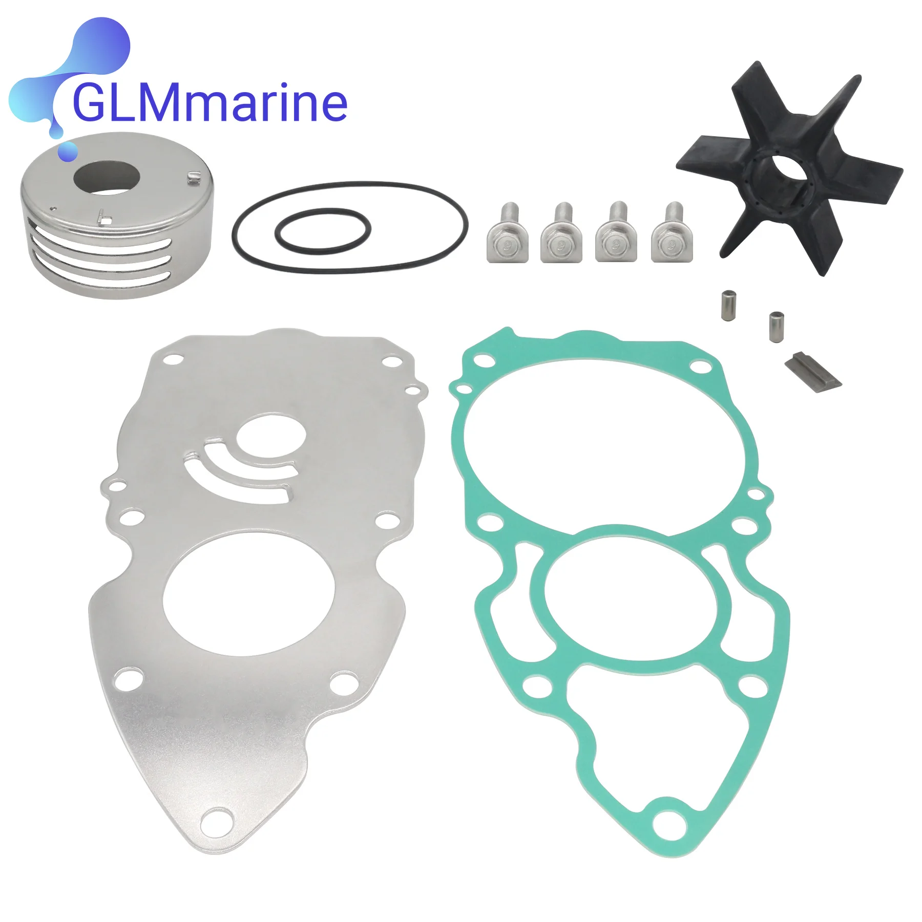 6AW-W0078-00 Water Pump Impeller Repair Kit Compatible with Yamaha 4 Stroke 300 350 HP Outboard Motors Replaces 18-3477
6AW-W0078-00 Water Pump Impeller Repair Kit Compatible with Yamaha 4 Stroke 300 350 HP Outboard Motors Replaces 18-3477