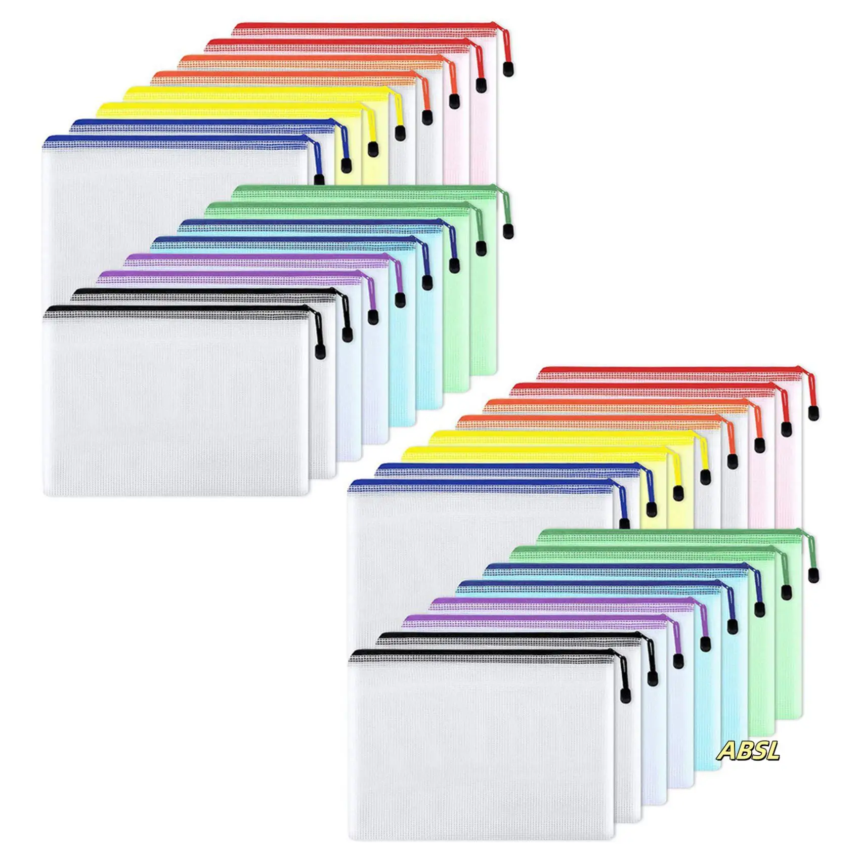 32Pcs Mesh Zipper Pouch Document Bag,Waterproof Zip File Folders,A4 Size, For School Office Supplies,Travel Storage Bags
32Pcs Mesh Zipper Pouch Document Bag,Waterproof Zip File Folders,A4 Size, For School Office Supplies,Travel Storage Bags