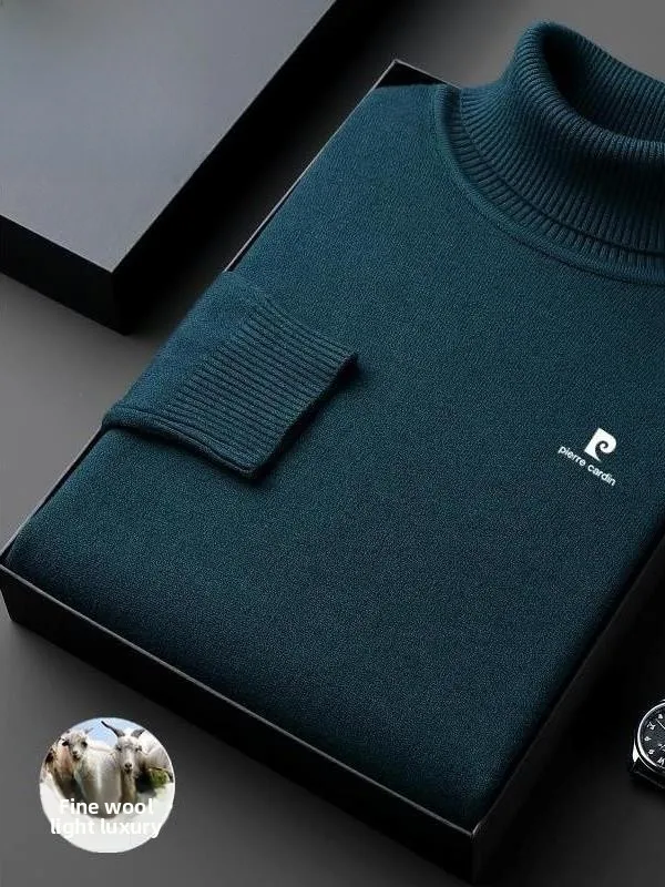 Мужской вязаный свитер Pierre Cardin с высоким воротником, теплый зимний деловой повседневный шерстяной свитер с длинными рукавами
Мужской вязаный свитер Pierre Cardin с высоким воротником, теплый зимний деловой повседневный шерстяной свитер с длинными рукавами
