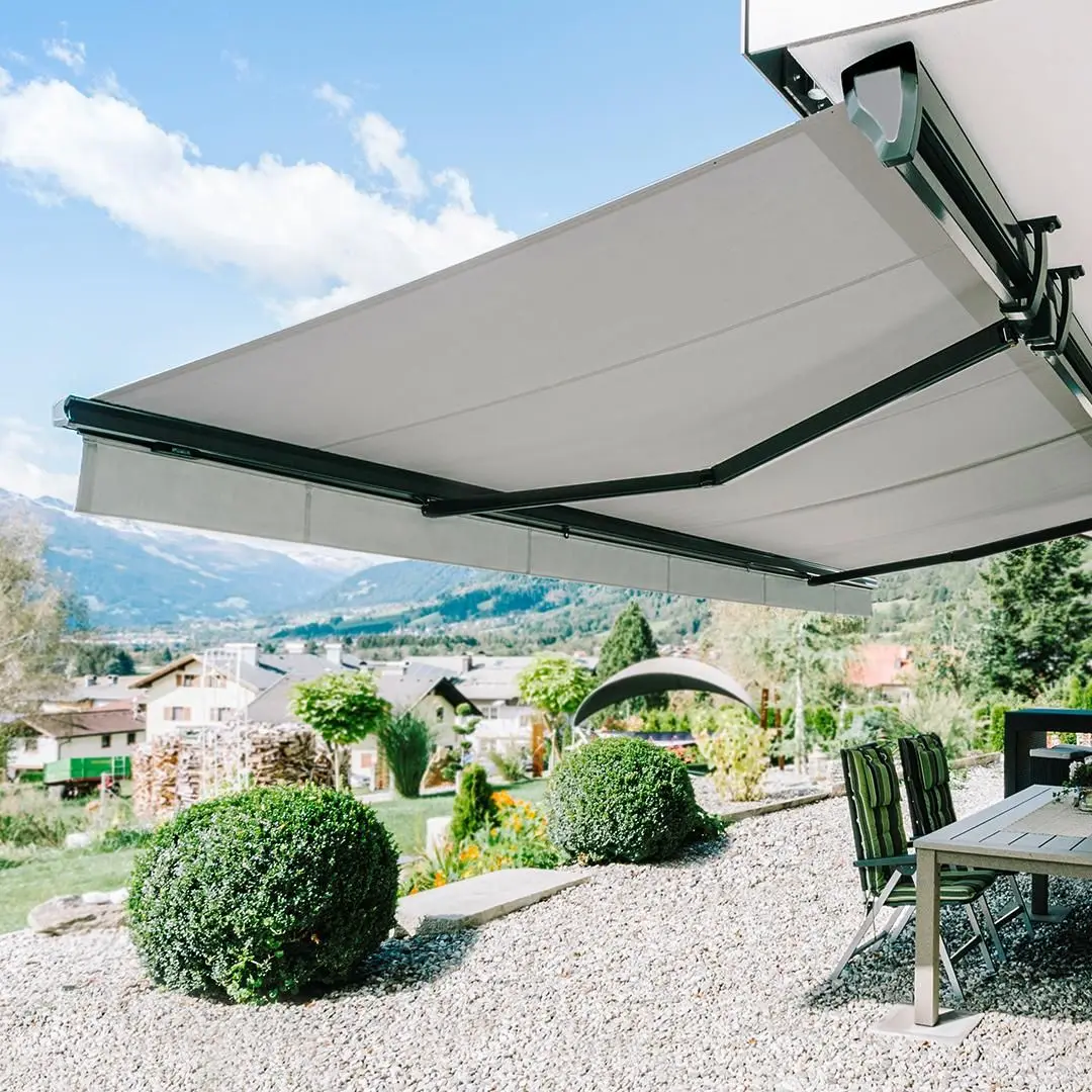 Custom Motorized Aluminum Retractable Awnings Full Cassette Folding Arm Awning with LED Light for Balcony Garden Outdoor Space
Custom Motorized Aluminum Retractable Awnings Full Cassette Folding Arm Awning with LED Light for Balcony Garden Outdoor Space