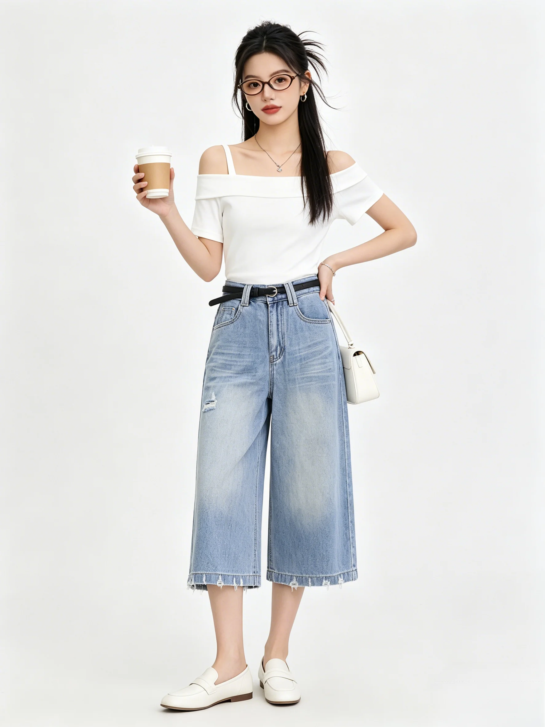 Vintage Feel Skin Friendly Breathable Korean Style Seven Inch Jeans Summer Versatile Drapey Slimming Low Waist Wide Leg Jeans
Vintage Feel Skin Friendly Breathable Korean Style Seven Inch Jeans Summer Versatile Drapey Slimming Low Waist Wide Leg Jeans