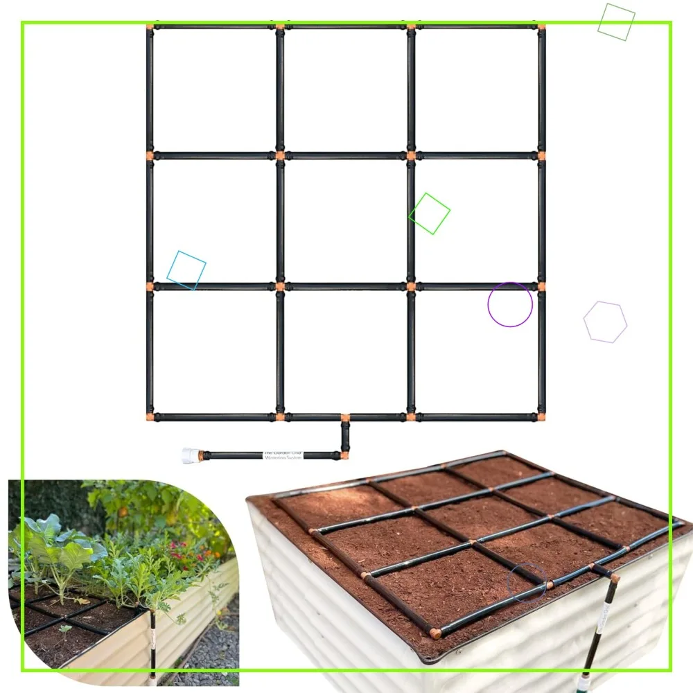 3x3 Raised Bed Drip Irrigation System - Pre-Assembled, Even Watering, 1-Min Setup
3x3 Raised Bed Drip Irrigation System - Pre-Assembled, Even Watering, 1-Min Setup