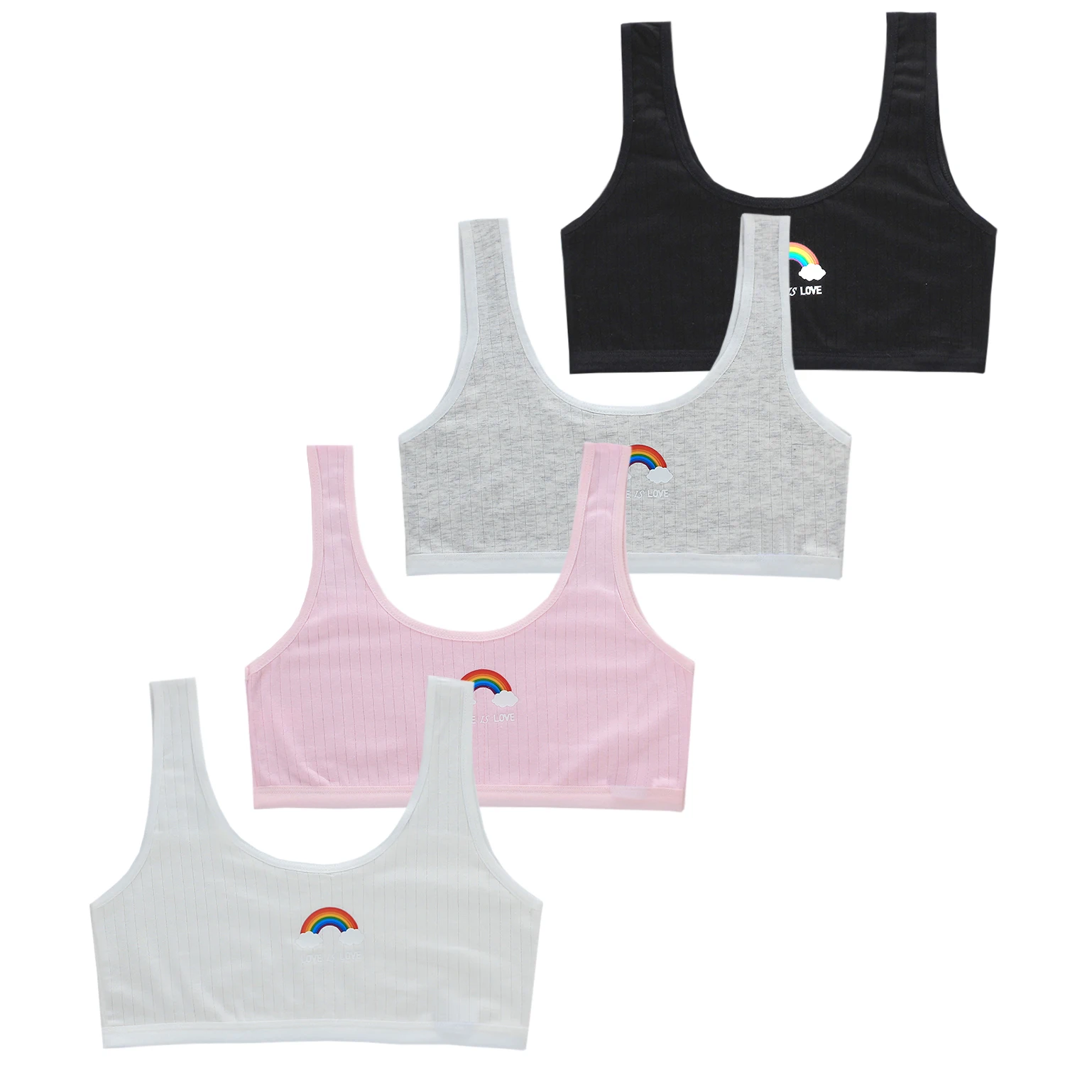 1pcs Children's bra Girls Bras Young Cotton Kids Underwears rainbow cartoon Double layered design summer wholesale
1pcs Children's bra Girls Bras Young Cotton Kids Underwears rainbow cartoon Double layered design summer wholesale