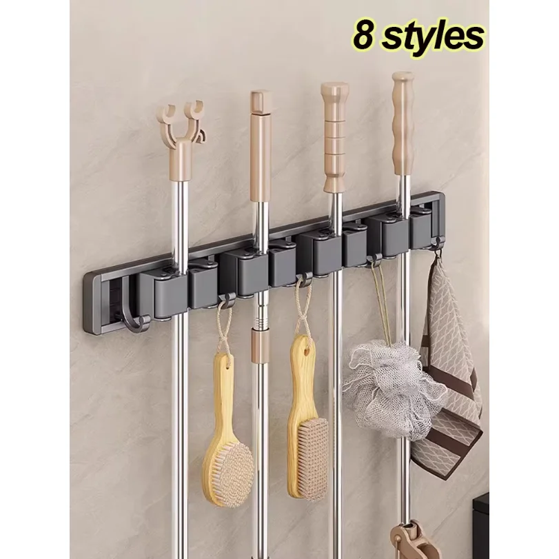 Mop and Broom Organizer Mop Holder Rack Mop Holder Wall Mounted Strong Broom Mop Holder Shelf with Hooks Organizers Hang Broom
Mop and Broom Organizer Mop Holder Rack Mop Holder Wall Mounted Strong Broom Mop Holder Shelf with Hooks Organizers Hang Broom