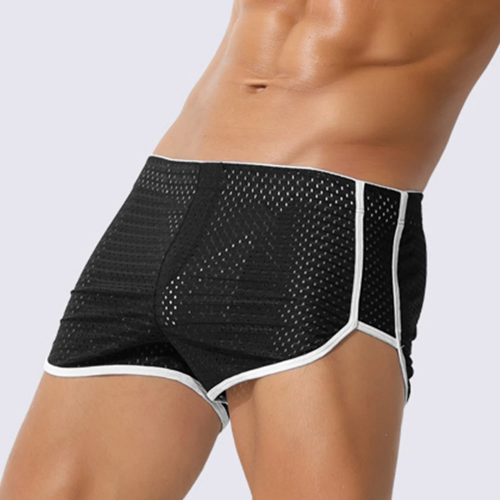 Sexy Men Breathable Sweat Briefs Fine Mesh Sports Shorts Underwear Casual Loose Panties Pajamas Homewear Arrow Underpants
Sexy Men Breathable Sweat Briefs Fine Mesh Sports Shorts Underwear Casual Loose Panties Pajamas Homewear Arrow Underpants