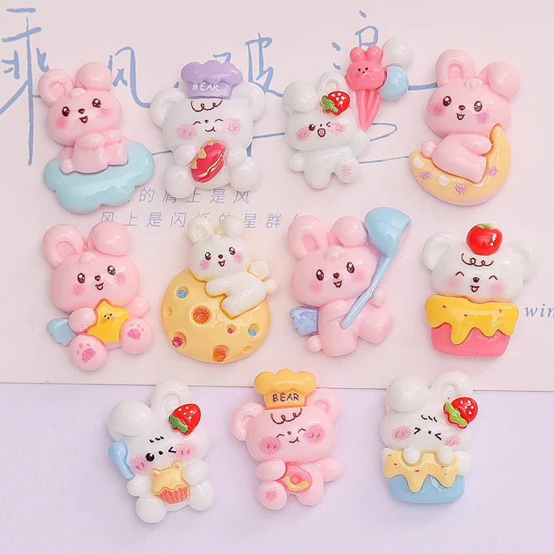 100pcs Kawaii Cute Flatback Resin Bear Rabbit Cabochons Scrapbooking DIY Jewelry Craft Decoration Accessories
100pcs Kawaii Cute Flatback Resin Bear Rabbit Cabochons Scrapbooking DIY Jewelry Craft Decoration Accessories