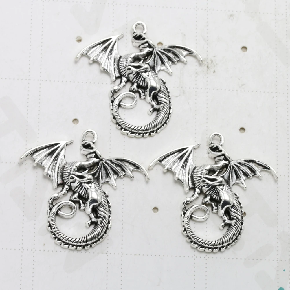 10pcs Alloy Dragon Pendants Charms DIY Jewelry Making Accessory for Necklace Bracelet ( Silver)
10pcs Alloy Dragon Pendants Charms DIY Jewelry Making Accessory for Necklace Bracelet ( Silver)