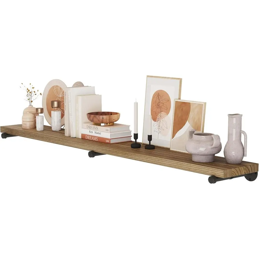 72 Rustic Industrial Pipe Floating Wall Shelf - Real Wood, Bedroom, Office, Living Room Decor
72 Rustic Industrial Pipe Floating Wall Shelf - Real Wood, Bedroom, Office, Living Room Decor