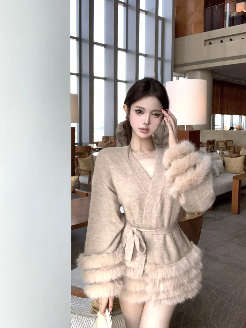 Lazy Chic Long Sve Knitted Open Cardigan Women Spring Waist Cinching Belted Top V-Ne Color Casual Sle Knitted Sw...
Lazy Chic Long Sve Knitted Open Cardigan Women Spring Waist Cinching Belted Top V-Ne Color Casual Sle Knitted Sw...