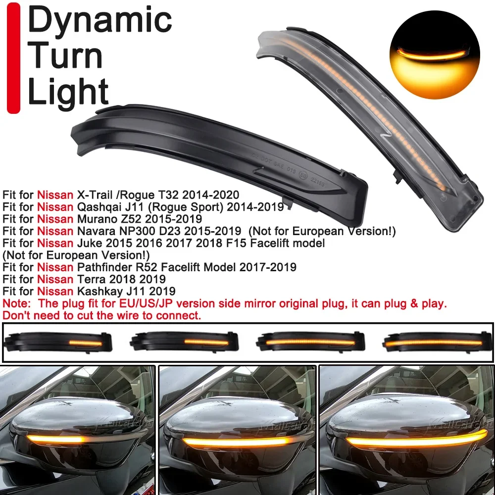 LED Side Mirror Dynamic Turn Signal Sequential Light For Nissan Kashkay J11 2019 X-Trail T32 2020
LED Side Mirror Dynamic Turn Signal Sequential Light For Nissan Kashkay J11 2019 X-Trail T32 2020