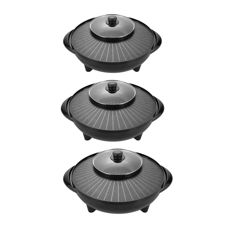 Электрический гриль с горячим горшком, портативная круглая сковорода для барбекю, посуда с антипригарным покрытием, 2 в 1, корейское барбекю для внутреннего и наружного кемпинга
Электрический гриль с горячим горшком, портативная круглая сковорода для барбекю, посуда с антипригарным покрытием, 2 в 1, корейское барбекю для внутреннего и наружного кемпинга