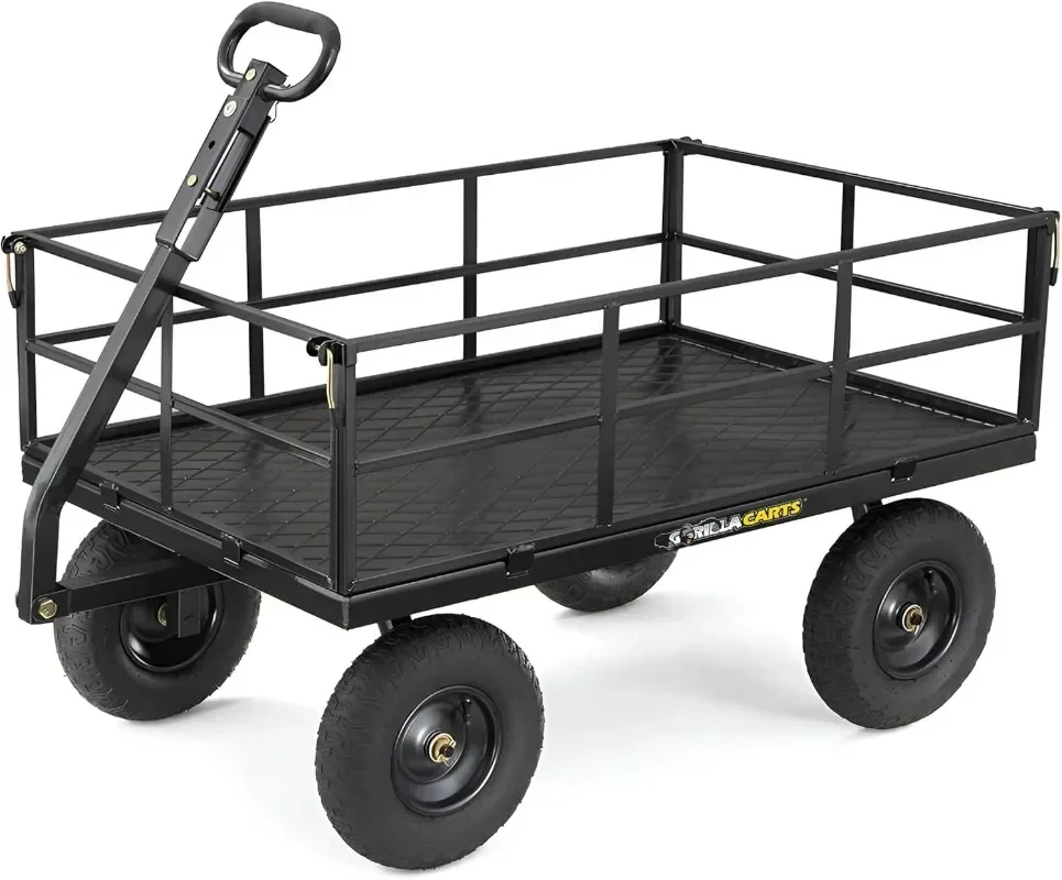 Gorilla Carts Steel Utility Cart, 9 Cu Ft Bed, 1200 lb Load Capacity, Black – Towable Heavy-Duty Outdoor Hauling Wagon
Gorilla Carts Steel Utility Cart, 9 Cu Ft Bed, 1200 lb Load Capacity, Black – Towable Heavy-Duty Outdoor Hauling Wagon