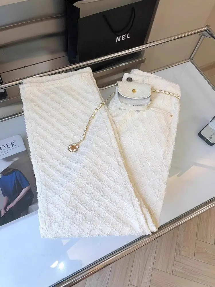 White Plaid Design High Waist Straight Leg Jeans Women's Faion Spring New Sle Slimming Long Pants Casual Pure Color Butto...
White Plaid Design High Waist Straight Leg Jeans Women's Faion Spring New Sle Slimming Long Pants Casual Pure Color Butto...
