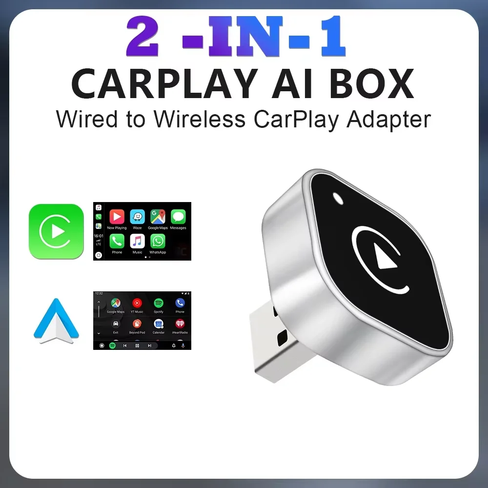 2 in1 Wired to Wireless CarPlay Android Auto Adapter for OEM Car Stereo With USB Dongle Smart Mini Box Plug and Play Bluetooth
2 in1 Wired to Wireless CarPlay Android Auto Adapter for OEM Car Stereo With USB Dongle Smart Mini Box Plug and Play Bluetooth