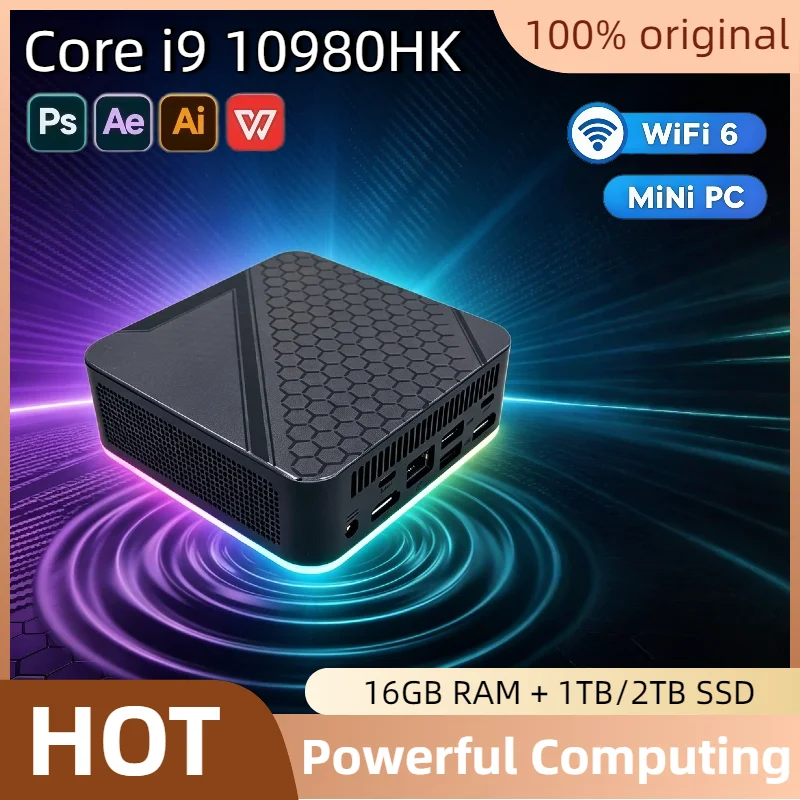 2026 Intel Core i9 10980HK Portable Mini PC 16GB DDR4 M.2 NVMe SSD Triple 4K WiFi6 Silent Cooling Office Home Desktop Pro Plus
2026 Intel Core i9 10980HK Portable Mini PC 16GB DDR4 M.2 NVMe SSD Triple 4K WiFi6 Silent Cooling Office Home Desktop Pro Plus