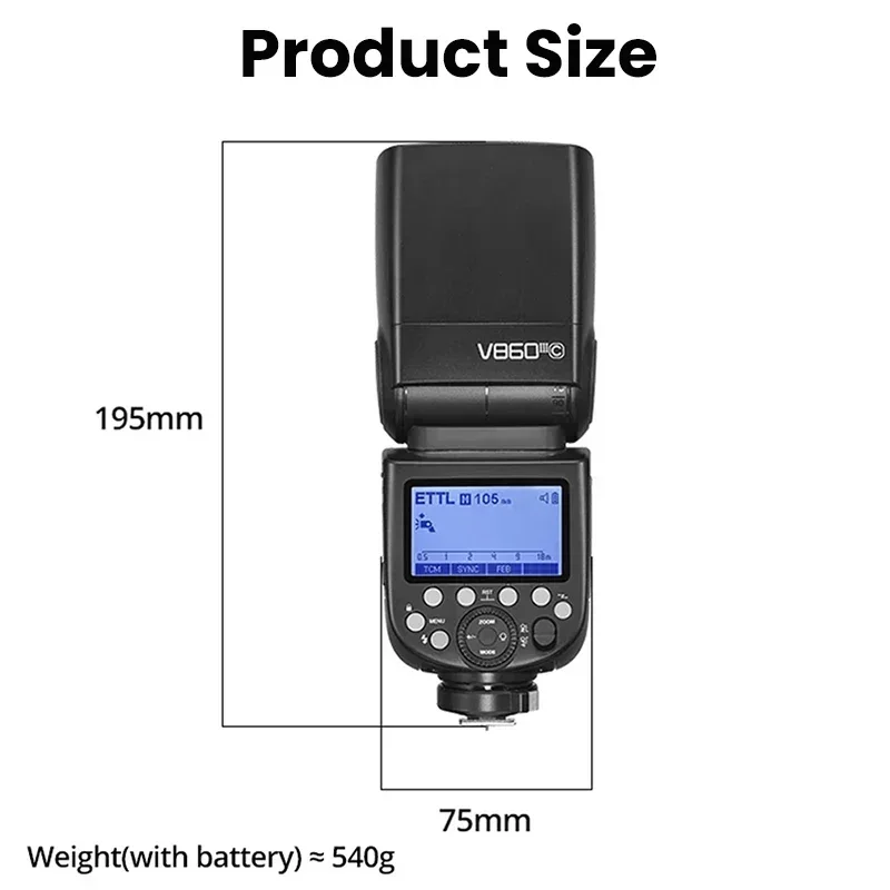 Godox V860III V860III-C V860III-N V860III-S Speedlite Camera Flash TTL HSS Flash for Canon Sony Nikon Fuji Olympus Pentax Camera
Godox V860III V860III-C V860III-N V860III-S Speedlite Camera Flash TTL HSS Flash for Canon Sony Nikon Fuji Olympus Pentax Camera
