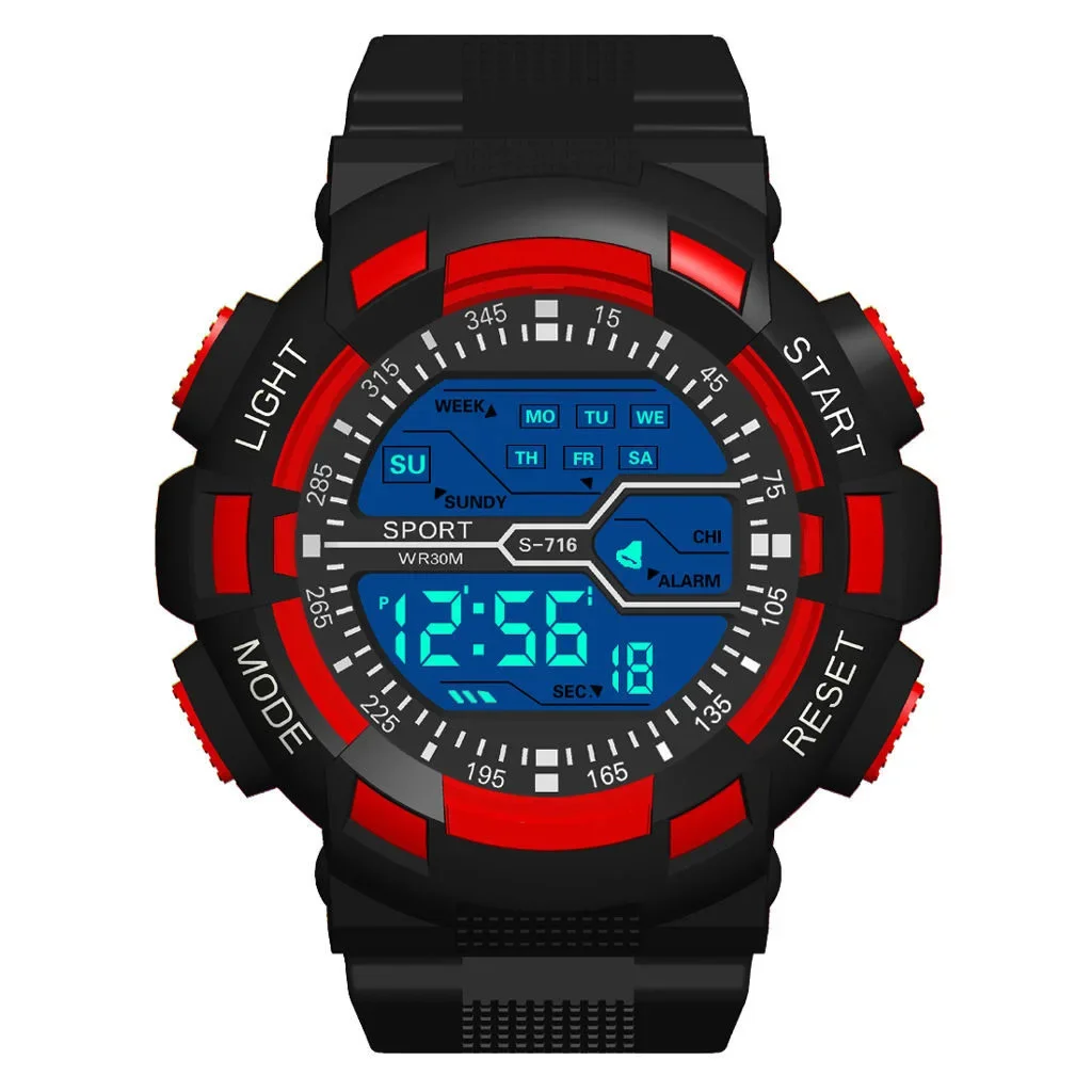 Men's Sports Watch Outdoor Multifunction Man Sport Watch Waterproof Luminous Male Digital Clock Electronic Wristwatch
Men's Sports Watch Outdoor Multifunction Man Sport Watch Waterproof Luminous Male Digital Clock Electronic Wristwatch