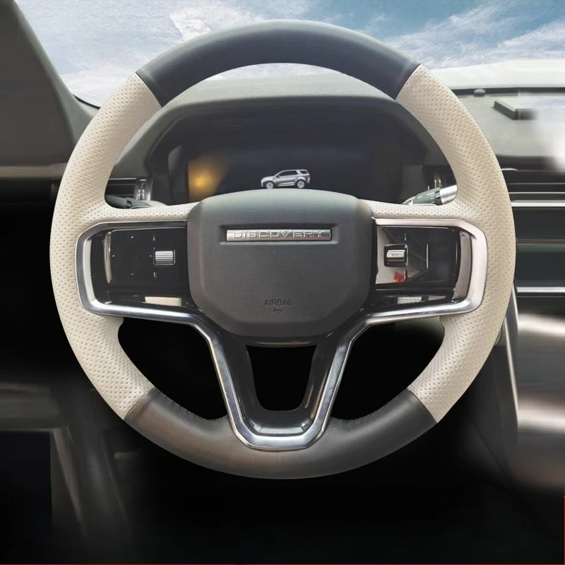 for Land Rover Range Rover Sport III(L461) Discovery Sport Hand-Stitched black white Genuine Leather Car Steering Wheel Cover
for Land Rover Range Rover Sport III(L461) Discovery Sport Hand-Stitched black white Genuine Leather Car Steering Wheel Cover