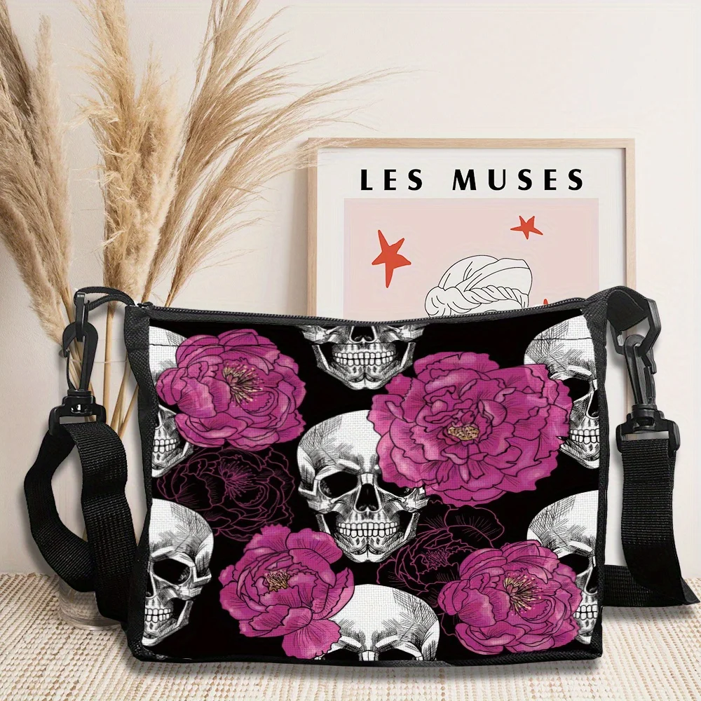 Skull Printed Shoulder Bag, Cute Crossbody Bag, Outdoor Leisure Travel Cross-shoulder Bag,for Daily Use
Skull Printed Shoulder Bag, Cute Crossbody Bag, Outdoor Leisure Travel Cross-shoulder Bag,for Daily Use
