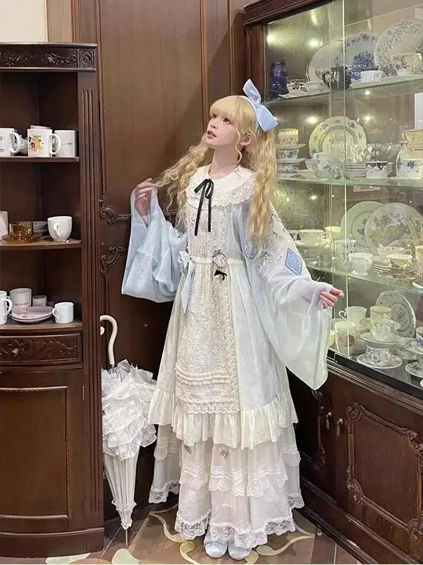 Elegant Lolita Skirt Set Embroidered Ming Dynasty Long Shirt round Neck Detachable Fake Collar Cute Hanfu Women's Clothing
Elegant Lolita Skirt Set Embroidered Ming Dynasty Long Shirt round Neck Detachable Fake Collar Cute Hanfu Women's Clothing