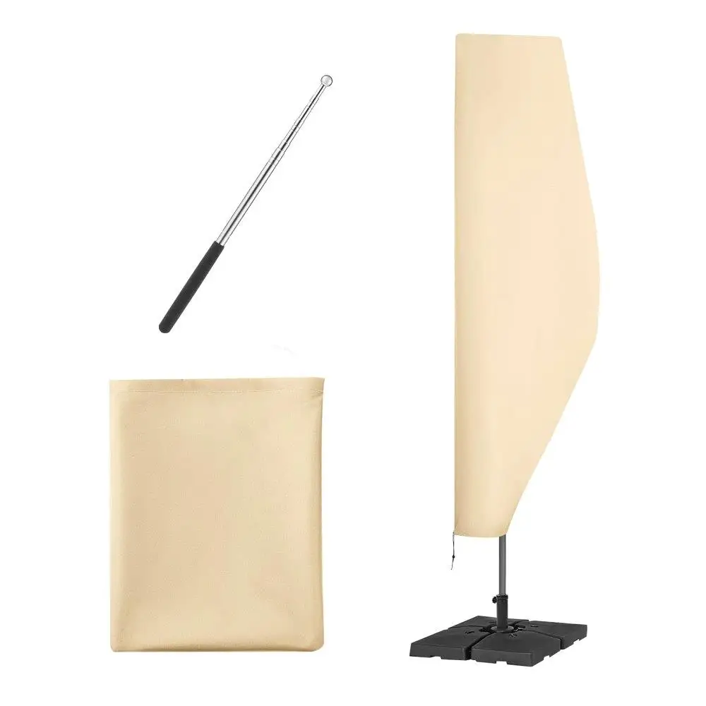 Patio Umbrella Cover for 7ft to 13ft Offset Water Resistant PU 2000mm Outdoor Use with Zipper and Rod Beige
Patio Umbrella Cover for 7ft to 13ft Offset Water Resistant PU 2000mm Outdoor Use with Zipper and Rod Beige