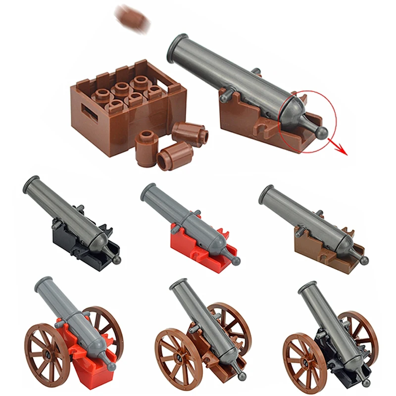 WW2 2527 Weapon Cannon Shells for figure land force Pirate Shooting Cannons with Cannonballs Base Particles Military Brick Parts
WW2 2527 Weapon Cannon Shells for figure land force Pirate Shooting Cannons with Cannonballs Base Particles Military Brick Parts