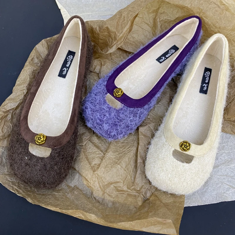 Winter New Fluffy Mary Jane Flats Shoes Women Shallow Comfort Non-slip Warm Women Shoes Soft Leisure Walk Fashion Ballet Shoes
Winter New Fluffy Mary Jane Flats Shoes Women Shallow Comfort Non-slip Warm Women Shoes Soft Leisure Walk Fashion Ballet Shoes