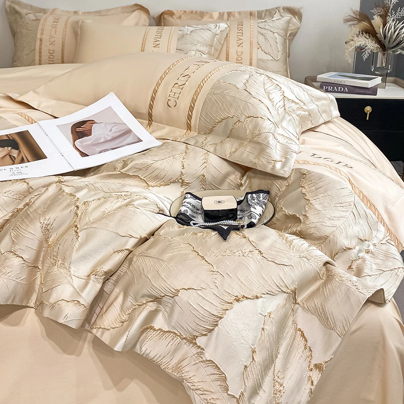Light Luxury 100% Pure Cotton Four-piece Set Embroidery Quilt Cover Sheet Pillowcases Home Textile Bedding Set 1.8m 2m Bed
Light Luxury 100% Pure Cotton Four-piece Set Embroidery Quilt Cover Sheet Pillowcases Home Textile Bedding Set 1.8m 2m Bed